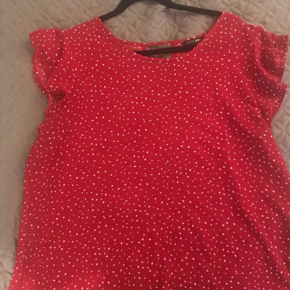 Papermoon Red polkadot blouse